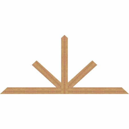 Ekena Millwork Saratoga Timber Gable Bracket, Western Red Cedar, 108"W x 49"H x 1 1/2"D x 5 1/2"F, 11/12 Pitch GBW108X49X0206SAR00SWR